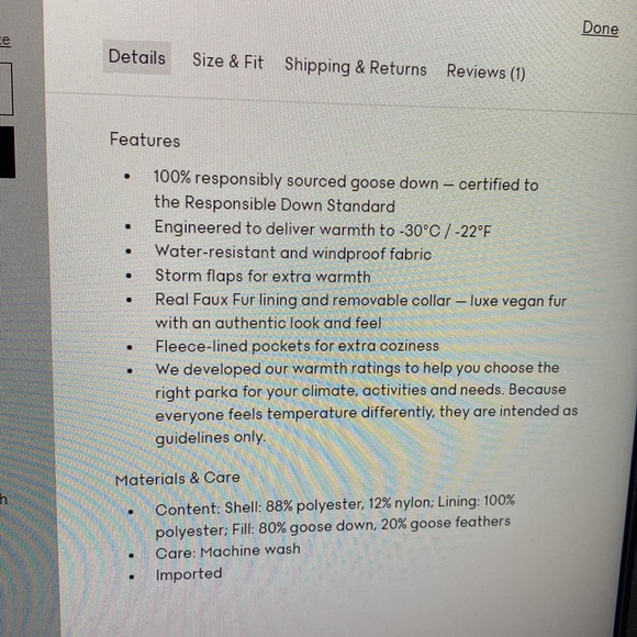 TNA Parka from Aritzia - Picture 4 of 4